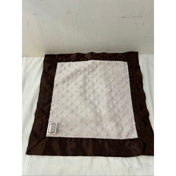 Swaddle Designs Brown Cream silky blanket 13"x13.5" - Picture 2 of 5